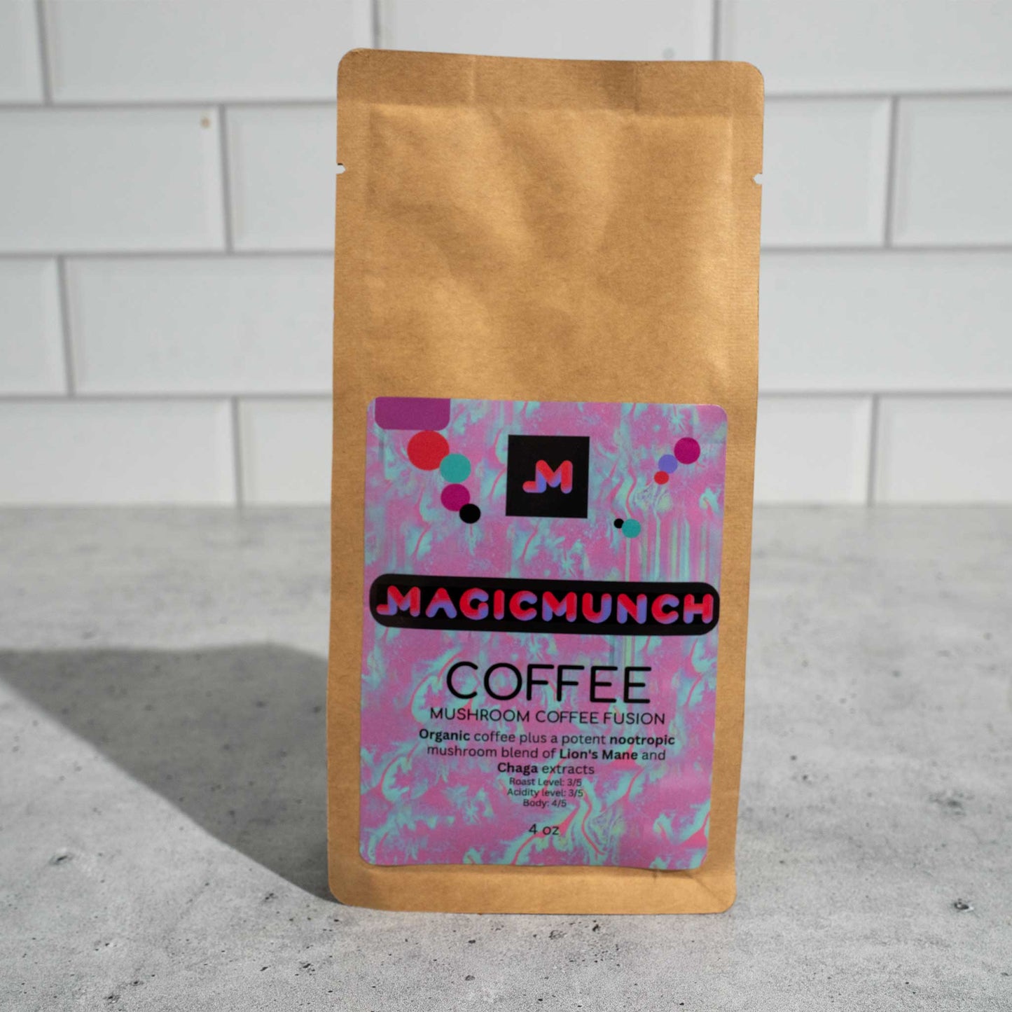 Mushroom Coffee Fusion – Lion’s Mane & Chaga (4oz)