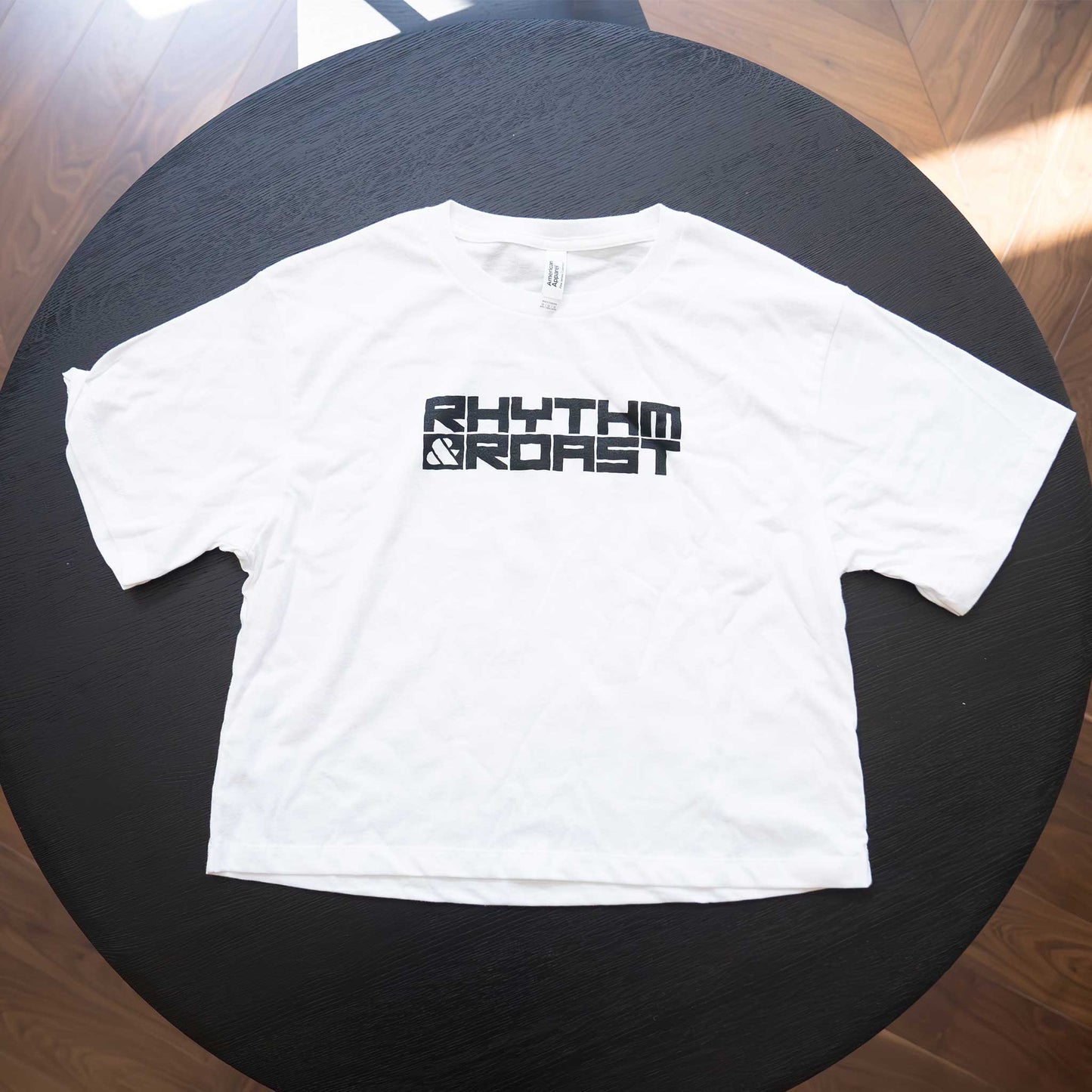 Rhythm & Roast Merch - 'More Espresso Less Depresso' Crop Tee - Women