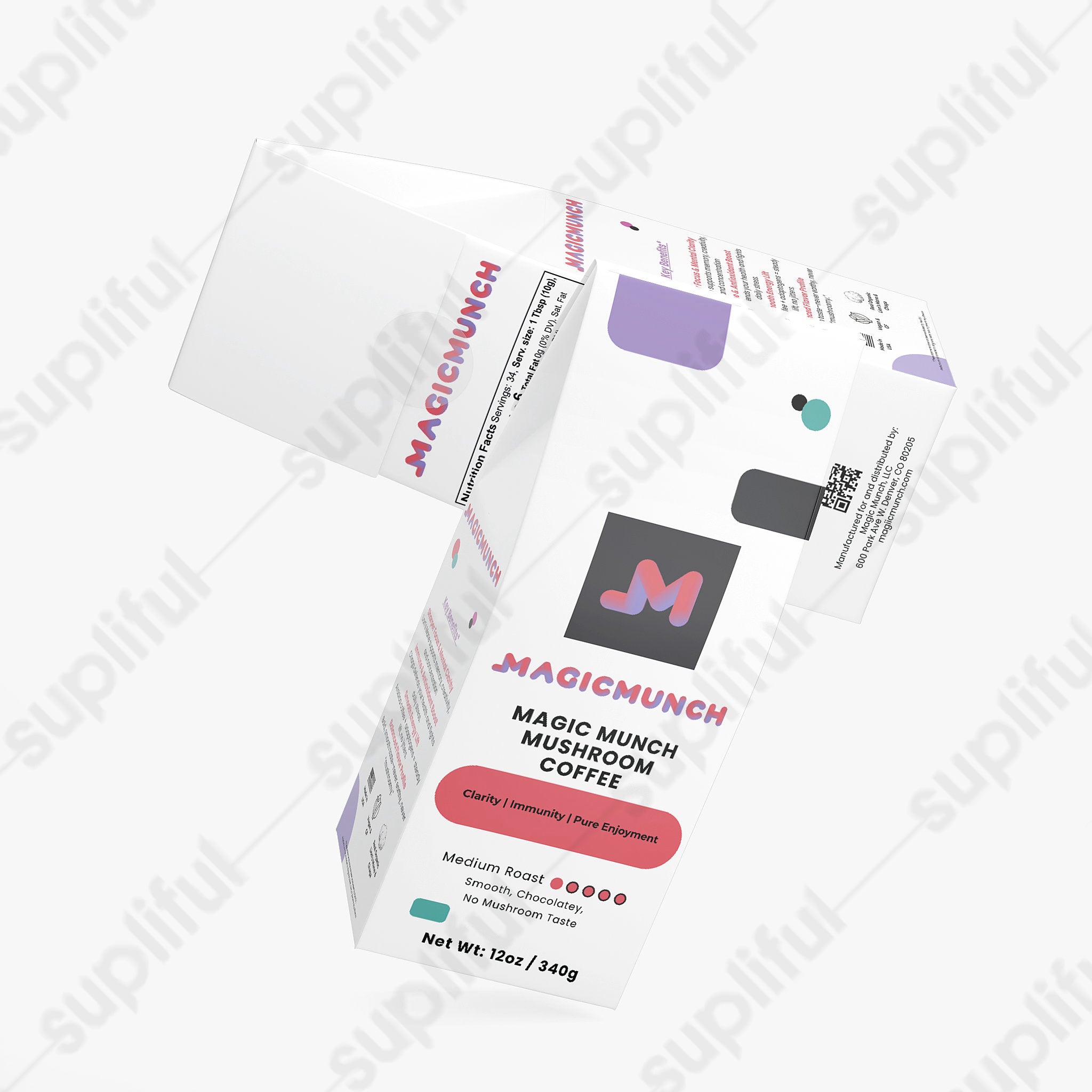 Magic Munch Functional Mushroom Coffee - Energy & Focus Blend (12 oz)