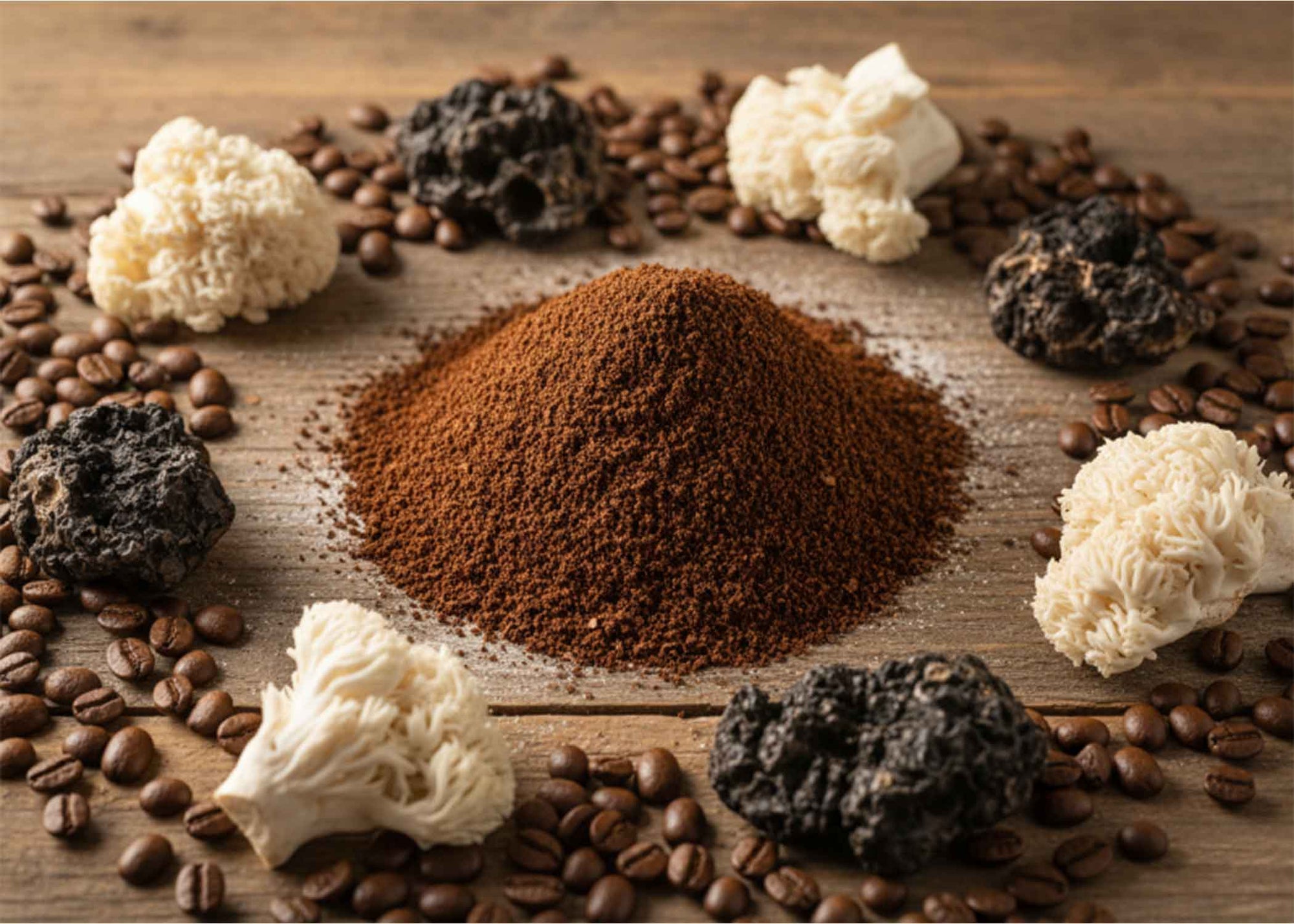 Functional Mushroom Coffee with Lion's Mane and Chaga - 12oz Organic Blend