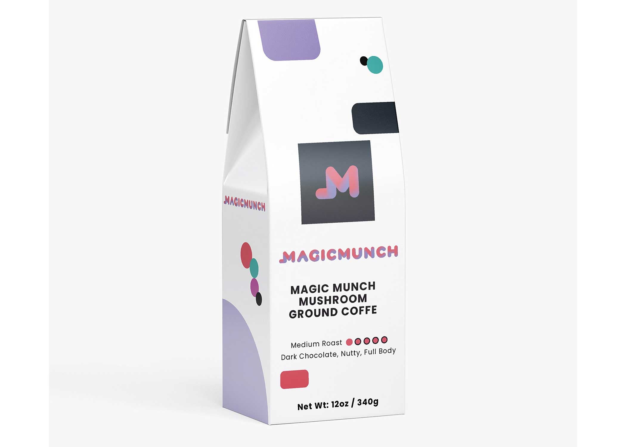 Organic Functional Mushroom Coffee with Lion's Mane and Chaga - 12oz Organic Blend