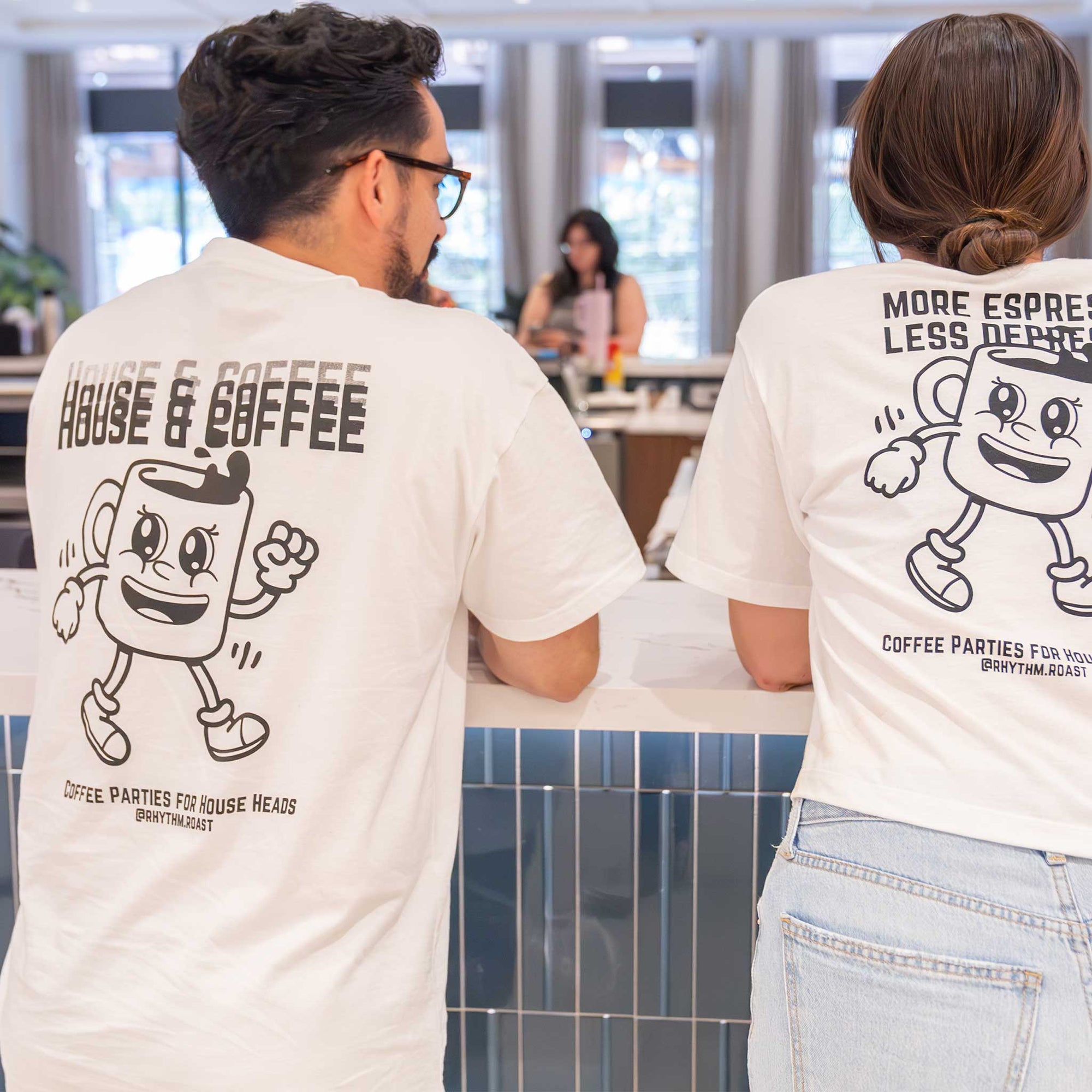 Rhythm & Roast Merch - House & Coffee Heavyweight Tee - Men